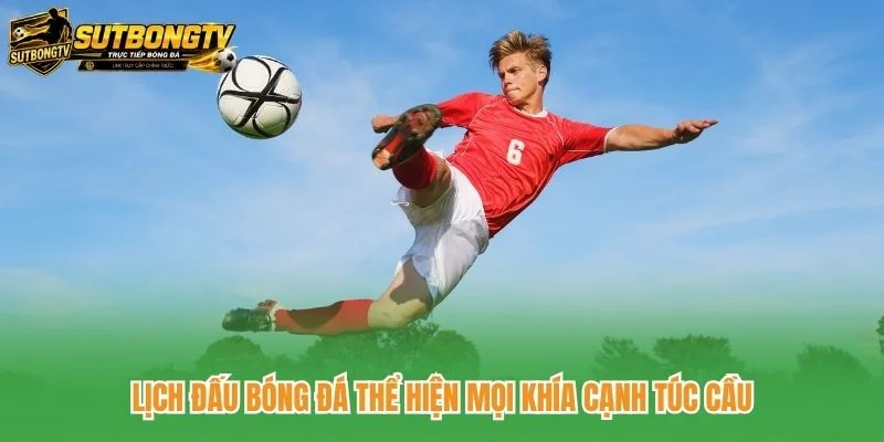 Lịch đấu bóng đá thể hiện mọi khía cạnh túc cầu